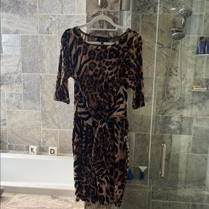 Karen Kane Animal Print 3/4 length Sleeve Dress